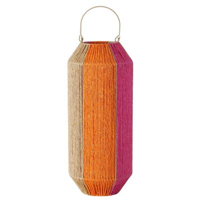 Boltze Home windlicht roze/oranje h50cm