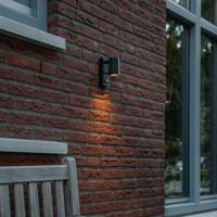 QAZQA Buitenwandlamp zwart met bewegingssensor IP44 - Solo - thumbnail