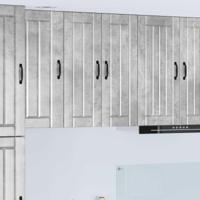 Keukenkast Beton Grijs 60 x 31 x 80 cm Bewerkt hout - thumbnail