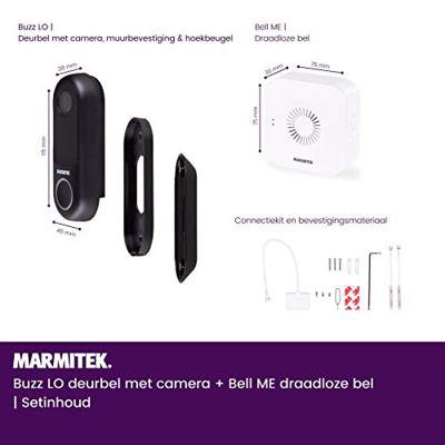 Buzz LO + Bell ME WHT - Deurbel met camera - Gong wit