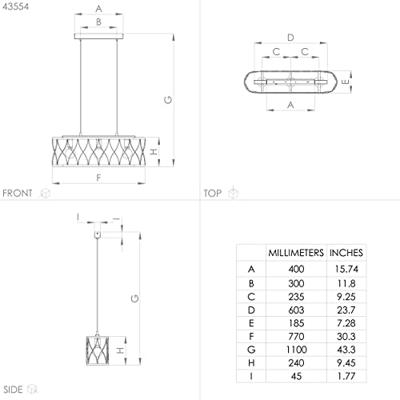 Eglo Zwarte hanglampGiltspur - 43554