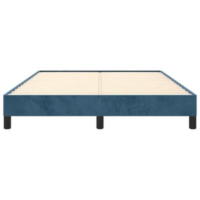 Bedframe fluweel donkerblauw 140x200 cm