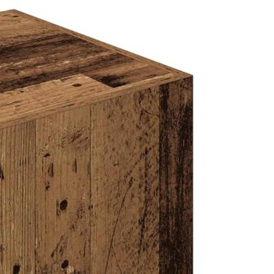 Kledingkast 80x52x180 cm bewerkt hout oud houtkleurig