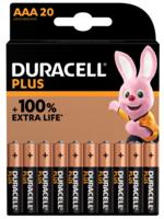 Duracell Plus-AAA CP20 Micro (AAA)-batterijen, alkalinemangaan, 1,5 V, 20 stuks - thumbnail