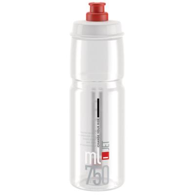 ELITE bidon "jet plus" bottle jet plus 750ml clear/red