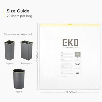 EKO Afvalzak Type C 10-15 Liter Rol met 20 Afvalzakken - thumbnail