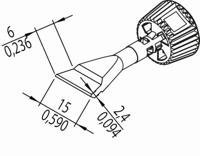 Ersa 0142ZDLF150/SB Soldeerpunt Speciale vorm, mesvormig, Mesvorm, recht Grootte soldeerpunt 15 mm Inhoud: 1 stuk(s) - thumbnail