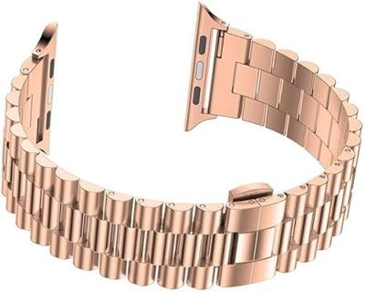 Metalen schakelband - Rosé goud - Geschikt voor Apple watch 38mm / 40mm / 41mm / 42mm