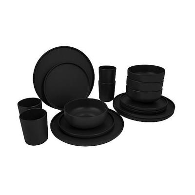 Bo-camp Ind Patom M. 16Dlg Servies Zwart