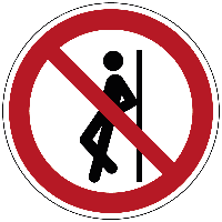 Tegenaan leunen verboden - Ø 200 mm - Sticker - thumbnail