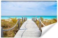 Fotobehang - Pad naar blauwe zee, premium print, inclusief behanglijm - thumbnail