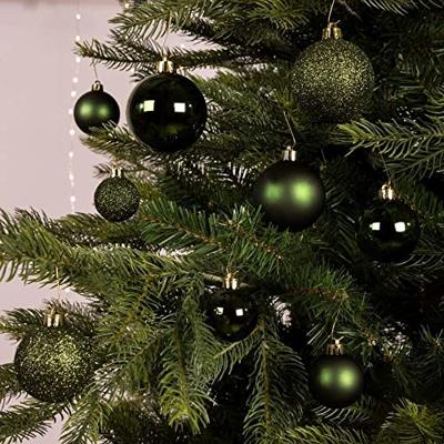 Decoris kerstballen set Plastic 30st Zwarte 4-5-6cm - thumbnail