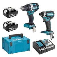 Makita DLX2189TJ Accu combiset 2-delig (DDF484 + DTD153) 18V 5.0Ah in Mbox - thumbnail