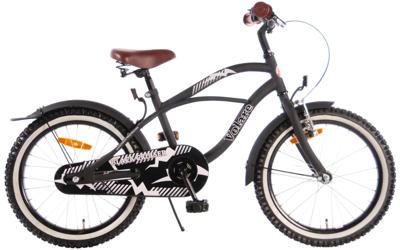 Volare black cruiser kinderfiets - jongens - 18 inch - zwart - 95% afgemonteerd
