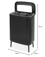 Brabantia Bo hi wasbox 2 x 45 liter matt black - thumbnail