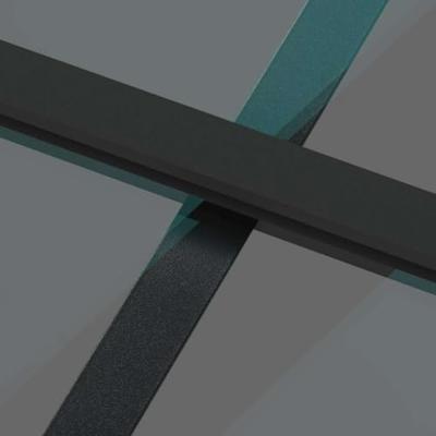 VidaXL Schuifdeur met beslag 76x205 cm gehard glas en aluminium
