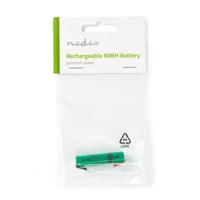 NEDIS Oplaadbare Ni-MH batterij | 1.20 V | NiMH | NiMH Battery Pack | Oplaadbaar | 600 mAh | Voorgeladen | Aantal batterijen: 1 stuk | Plastic zak | HR03 | Soldeerflessen | Groen - thumbnail