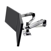 Ergotron LX Dual Arm Side by Side Desk Mount Monitor-tafelbeugel 2-voudig 38,1 cm (15) - 68,6 cm (27) Aluminium In hoogte verstelbaar, Draaibaar, Kantelbaar, - thumbnail