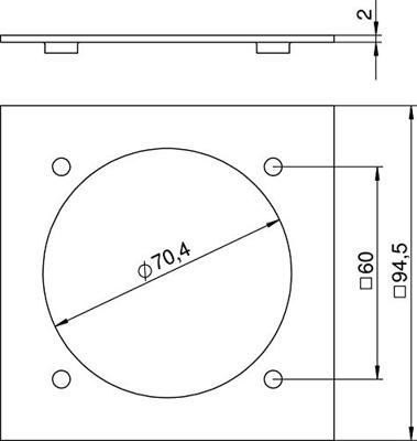 OBO Bettermann VH-P3 Afdekking 94.5 mm Geel 1 stuk(s) OBO Bettermann VH-P3 Afdekking 94.5 mm Geel 1 stuk(s)