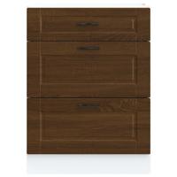 Onderkast Porto bewerkt hout bruin eikenkleur - thumbnail