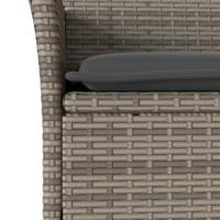 11-delige Tuinset met kussens poly rattan en glas grijs - thumbnail