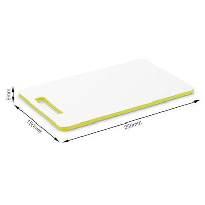 Rotho snijplank 25x15x0.9 cm wit/limoen groen