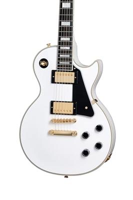 Epiphone Les Paul Custom Alpine White elektrische gitaar met hard case