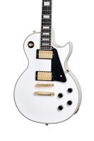 Epiphone Les Paul Custom Alpine White elektrische gitaar met hard case - thumbnail