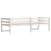 Kinderbedframe massief grenenhout wit 90x200 cm - thumbnail