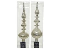 Piek glas d9h35 cm zilver a2 Decoris - Decoris - thumbnail