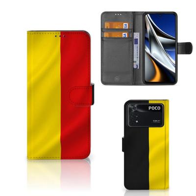 Xiaomi Poco X4 Pro 5G | Bookstyle Case | Belgische Vlag Xiaomi Poco X4 Pro 5G | Bookstyle Case | Belgische Vlag
