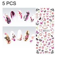 DS71-76 5 pc's 6 patronen DIY Design schoonheid Water overdracht nagels Art Sticker Nail Art Decoratie accessoires willekeurige kleur levering zond - thumbnail