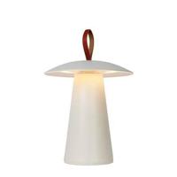 Lucide LA DONNA - Oplaadbare Tafellamp Binnen/Buiten - Accu/Batterij - Ø 19,7 cm - LED 3 StepDim - 1x2W 2700K - IP54 - Wit - thumbnail
