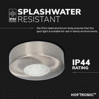Set van 6 Pavo - Platte LED opbouwspots 23mm - 3W 300lm - 2700K - Dimbaar - Rond - IP44 - RVS - thumbnail