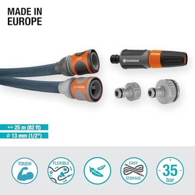 Gardena textielslang 18475 Liano Xtreme+ broes/slangstuk set 25m - thumbnail