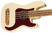 Fender Fullerton Precision Bass Uke WN Tortoiseshell Pickguard Olympic White elektrisch-akoestische bas ukelele - thumbnail