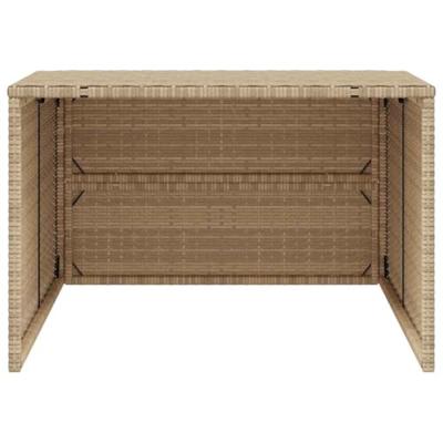 VidaXL Garage voor robotmaaier 86x90x52/57 cm poly rattan beige