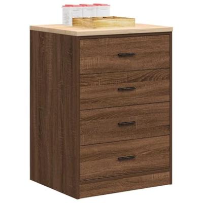VidaXL Garagekast 60x51x85 cm massief grenenhout bruin eikenkleurig