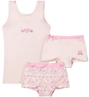 Funderwear meisjes ondergoed meisjes setje - Sweetheart - Boxershorts en hemd setje meisjes - Katoen - thumbnail