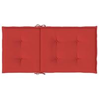 Tuinstoelkussens lage rug 2 st 100x50x3 cm oxford stof rood - thumbnail