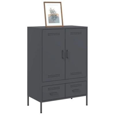 Hoge kast 68x39x101,5 cm staal antracietkleurig