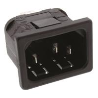 Bulgin PX0575/15/63 Apparaatstekker (koud) PX Stekker, inbouw verticaal Totaal aantal polen: 2 + PE 10 A Zwart 1 stuk(s) - thumbnail