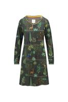 Pip Studio Dana Long Sleeve Nightdress Alberi Dark Green M - thumbnail