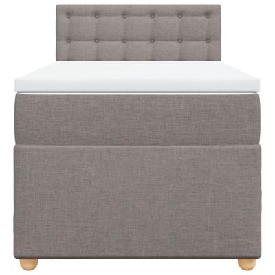 Boxspring met matras stof taupe 120x200 cm