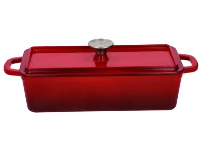 SILVERCREST Gietijzeren broodpan (Rechthoekig, Rood)