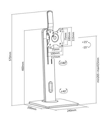 Deltaco ARM-0310 32 Monitor Standaard