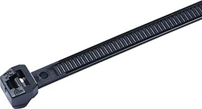 HellermannTyton 118-04900 T30LOS-HS-BK-C1 Kabelbinder 200 mm 3.40 mm Zwart Hittegestabiliseerd 100 stuk(s)