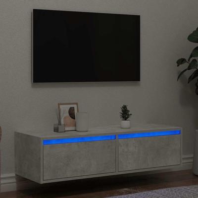 Tv-meubel met LED-verlichting 100X35,5x25 cm betongrijs Tv-meubel met LED-verlichting 100X35,5x25 cm betongrijs