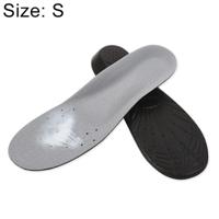 1 paar PU ademend zachte sport schok-absorberende inlegzool zweet-absorberend voetpad elastische schoen invoegen grootte: S (2-5 werven) (zwart) - thumbnail