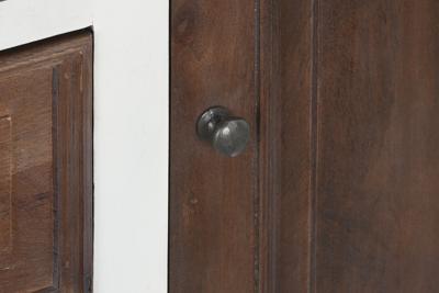 Dressoir DKD Home Decor Wit Donkerbruin Mangohout (180 x 46 x 83 cm)